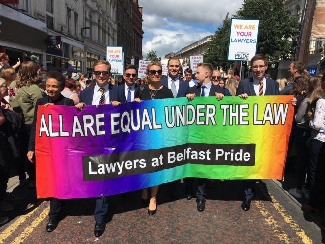 Lawyers for Pride suited and booted for the day