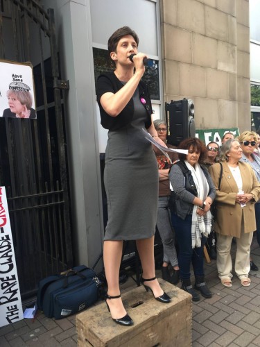 Alison Thewliss MP addresses the crowd