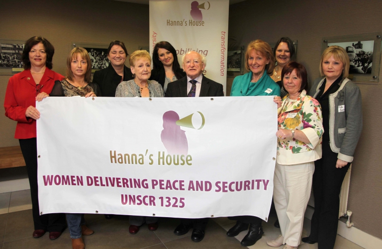 Memebers of the women's sector meet President Michael D Higgins