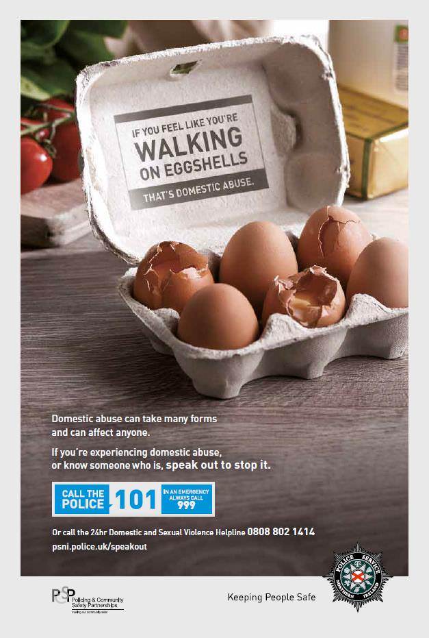 PSNI DV Campaign Eggshells 2