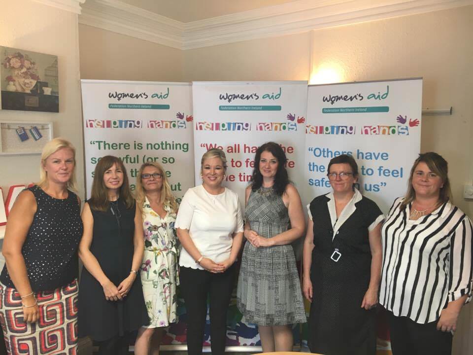 Minister Michelle O'Neill with WAFNI and Helpline staff